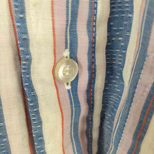 70s USA製 TALLMAN BY BLOCK 襟芯 ストライプ シャツ メンズ import:M