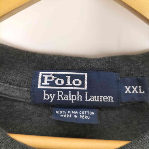 ポロバイラルフローレン Polo by RALPH LAUREN 裾ポニー PIMA COTTON L/S ポロシャツ メンズ XXL