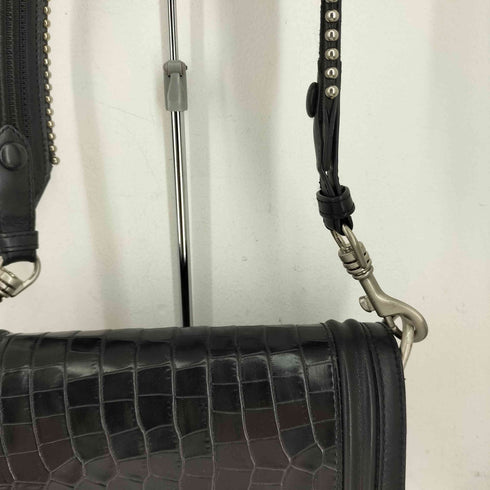 ザラ ZARA クロコ型押し ショルダーバッグ メンズ