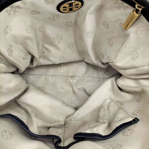 トリーバーチ TORY BURCH キャンバス レザー切替 ロゴ パンチング トート バッグ レディース