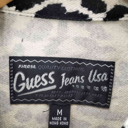 ゲス GUESS レオパード トラッカージャケット レディース import:M