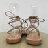 ANCIENT GREEK SANDALS レザー 紐ストライプ サンダル import レディース