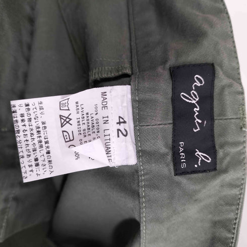 アニエスベー agnes b. PARIS ダブルボタンクロップドチノパン メンズ 42