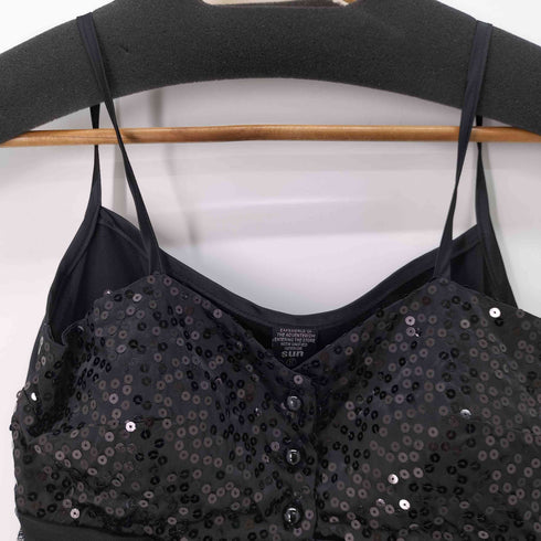 sun スパンコール刺繍フリルキャミソール レディース import:S