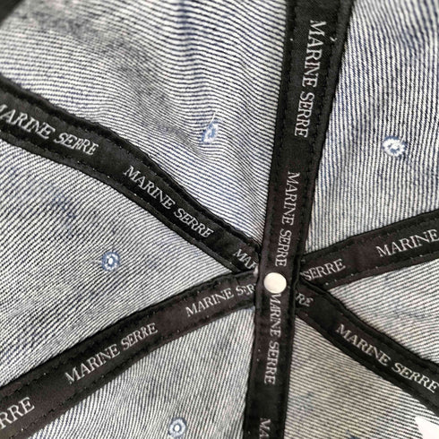 マリーンセル MARINE SERRE Regenerated Deadstock Denim Baseball Cap レディース FREE