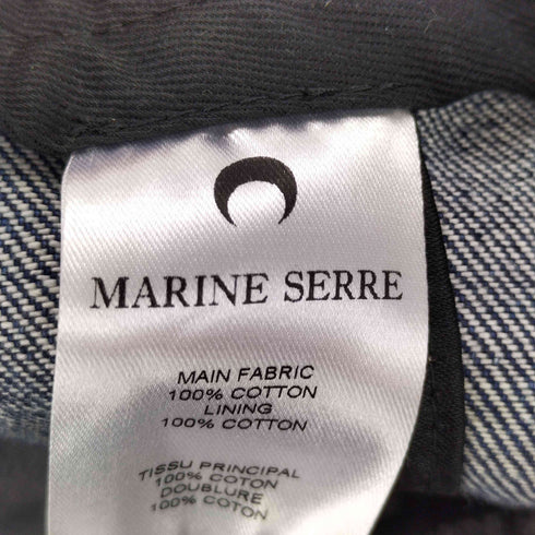 マリーンセル MARINE SERRE Regenerated Deadstock Denim Baseball Cap レディース FREE