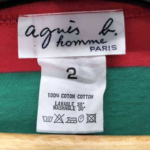 アニエスベーオム Agnes b.homme ワイドボーダーTシャツ メンズ JPN:2