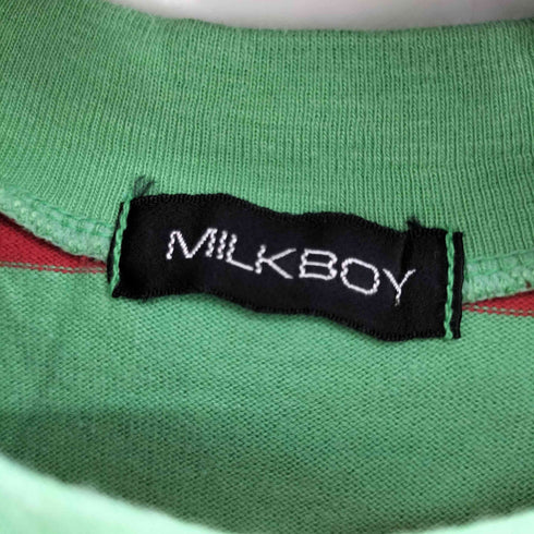 ミルクボーイ MILKBOY 90s 00s old ボーダーTシャツ 安全ピン刺繍 メンズ