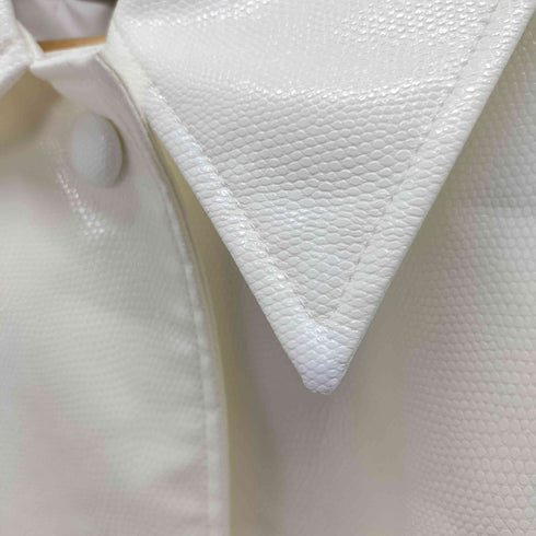 ウェルダン WE11DONE クロコ型押し フェイクレザーコート メンズ