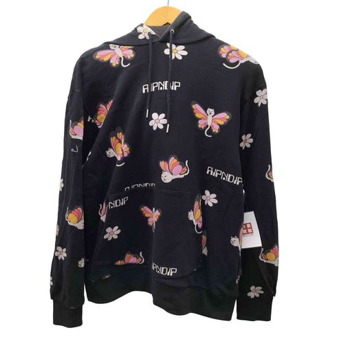 リップンディプ RIPNDIP Butterfly Hoodie バタフライ フーディー 総柄 プルオーバー パーカー メンズ import:L