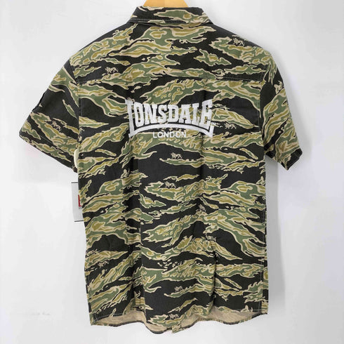 ロンズデール LONSDALE ロゴ刺繍 カモフラージュシャツ メンズ JPN:M