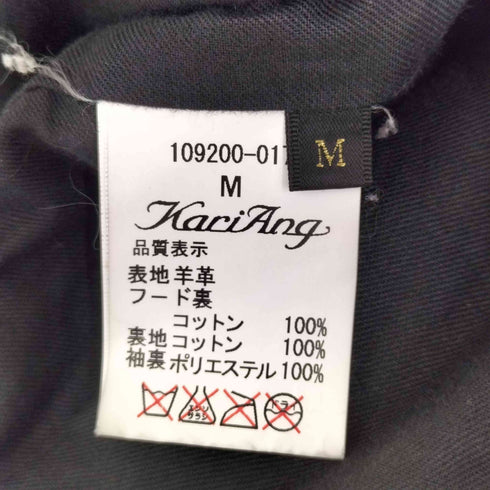 カリアング KariAng ラムレザーフーディジャケット レディース JPN:M