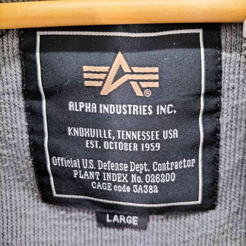 アルファインダストリーズ ALPHA INDUSTRIES タイガーカモ ダブルジップパーカー Y2K メンズ JPN:L