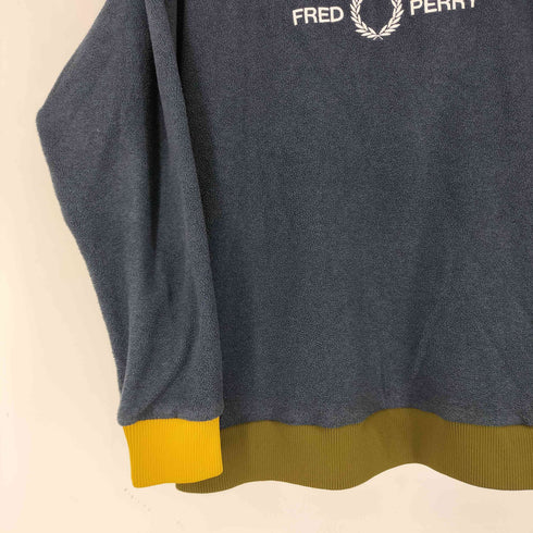 フレッドペリー FRED PERRY ロゴ刺繍 ハーフジップ プルオーバー フリース メンズ