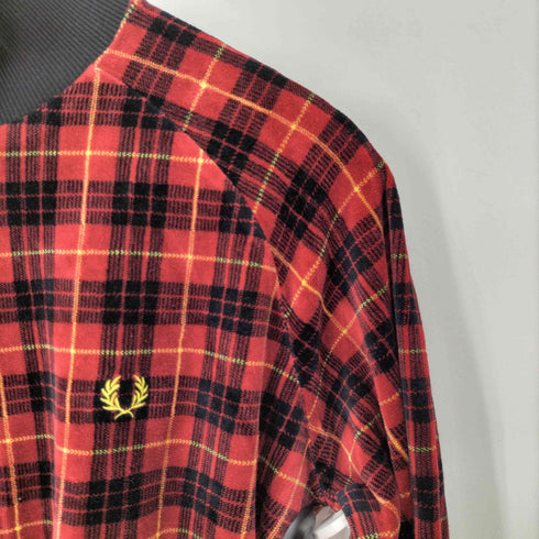 フレッドペリー FRED PERRY チェック柄 ベロア トラックジャケット メンズ JPN:M