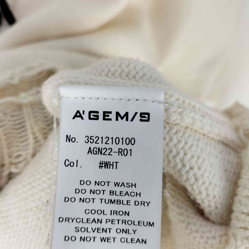 A'GEM/9 3WAY ブラインドステッチ ニットカーディガン メンズ FREE