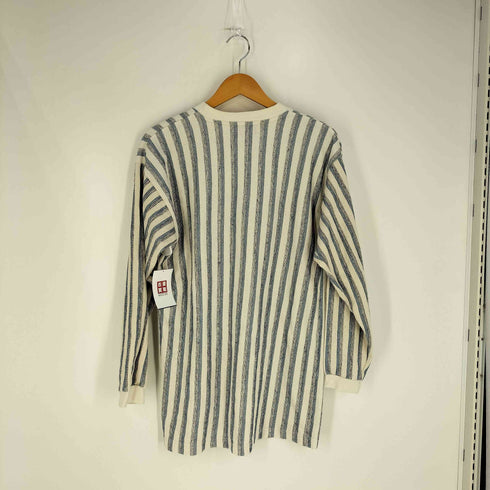 STRIKE FORCE イギリス製 PETER BOROUGH 刺繍 ストライプ クルーネック ロングスリーブ Tシャツ メンズ