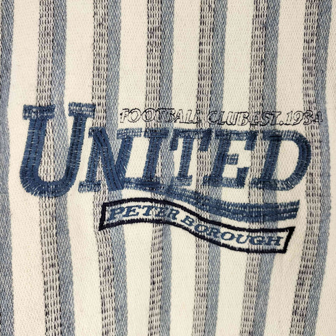 STRIKE FORCE イギリス製 PETER BOROUGH 刺繍 ストライプ クルーネック ロングスリーブ Tシャツ メンズ