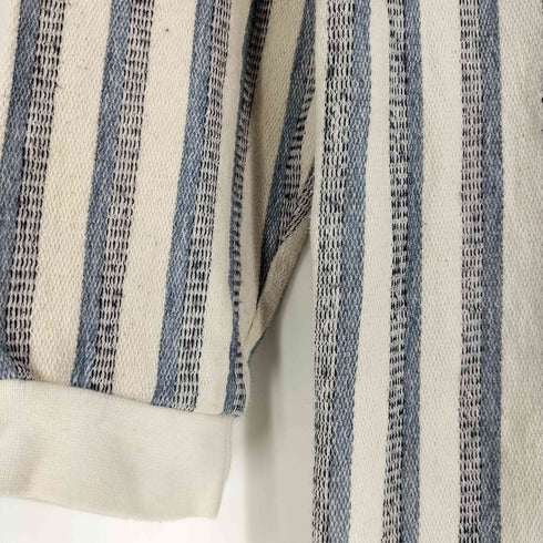 STRIKE FORCE イギリス製 PETER BOROUGH 刺繍 ストライプ クルーネック ロングスリーブ Tシャツ メンズ