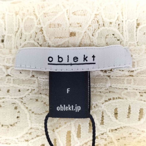 オブレクト oblekt レースノーカラージャケット レディース