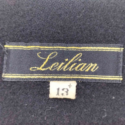 レリアン Leilian ウールナイロン ノーカラー ハーフコート レディース JPN:13号