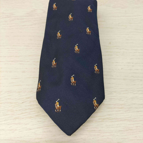 ポロバイラルフローレン Polo by RALPH LAUREN イタリア製 ポニー 総柄 シルクネクタイ メンズ