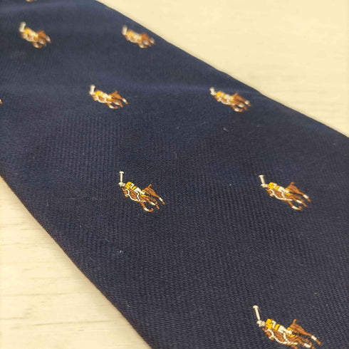 ポロバイラルフローレン Polo by RALPH LAUREN イタリア製 ポニー 総柄 シルクネクタイ メンズ