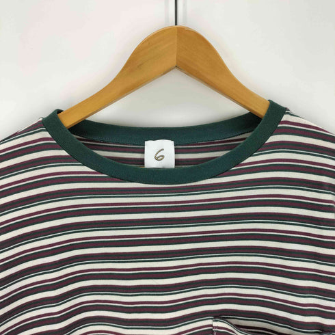 ロクビューティーアンドユースユナイテッドアローズ 6 BEAUTY & YOUTH UNITED ARROWS COTTON MULTI BORDER BIG T-SHIRT レディース