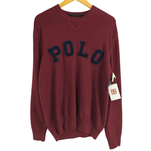 ポロラルフローレン POLO RALPH LAUREN ロゴパッチ コットン クルーネック ニット メンズ import:M
