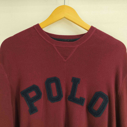 ポロラルフローレン POLO RALPH LAUREN ロゴパッチ コットン クルーネック ニット メンズ import:M