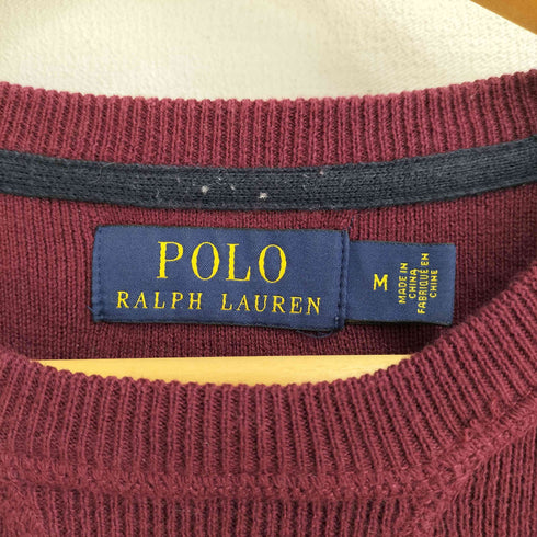 ポロラルフローレン POLO RALPH LAUREN ロゴパッチ コットン クルーネック ニット メンズ import:M