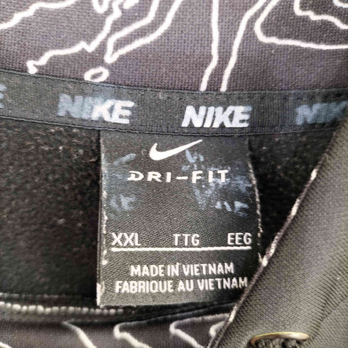 ナイキ NIKE DRI-FIT 裏フリース ロゴプリント ラグラン プルオーバーパーカー メンズ XXL