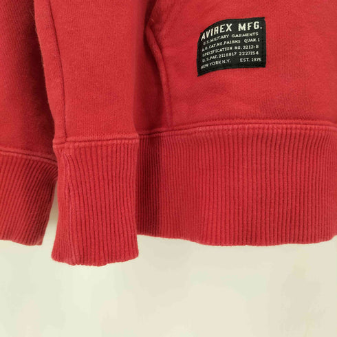アヴィレックス AVIREX パッチデザイン ハーフジップ スウェット プルオーバー パーカー メンズ XL