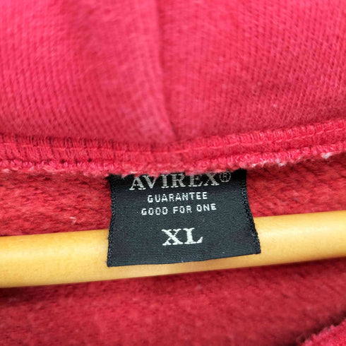 アヴィレックス AVIREX パッチデザイン ハーフジップ スウェット プルオーバー パーカー メンズ XL