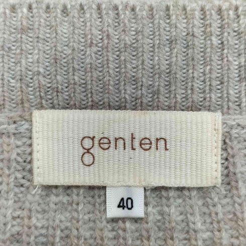 ゲンテン genten カシミヤ混 ウールニット レディース 40