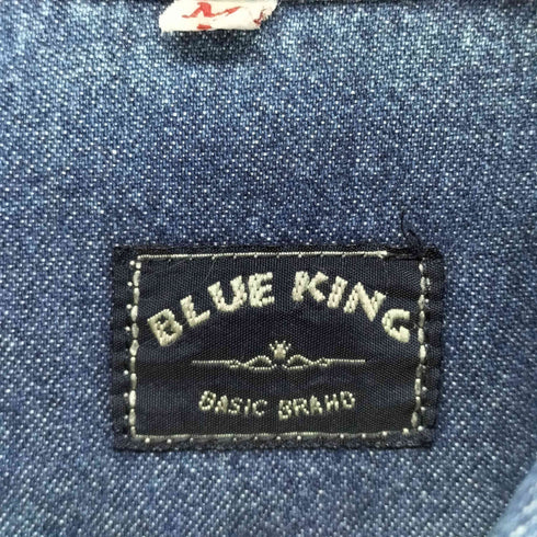 BLUE DENIM ペンキ加工半袖デニムシャツ メンズ M