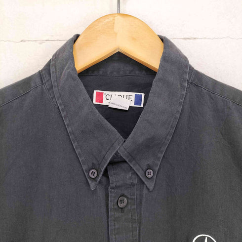 CLIQUE 企業ロゴ刺繍シャツ メンズ XL