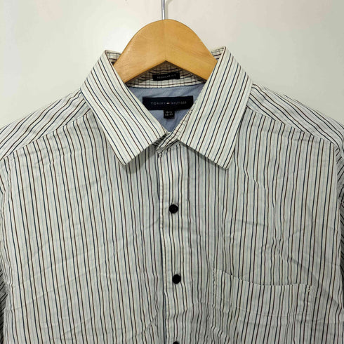 トミーヒルフィガー TOMMY HILFIGER レギュラーカラー ストライプ L/S シャツ メンズ 15-1/2 32-33
