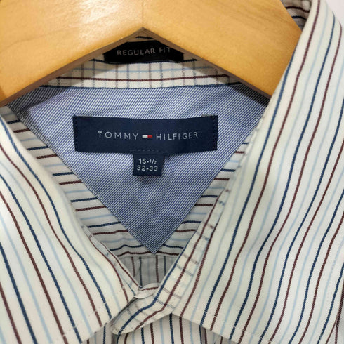 トミーヒルフィガー TOMMY HILFIGER レギュラーカラー ストライプ L/S シャツ メンズ 15-1/2 32-33