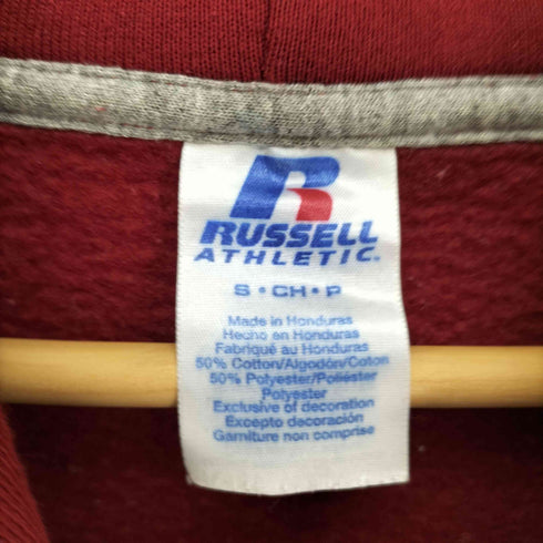 ラッセルアスレチック RUSSELL ATHLETIC 00S Vガゼット カレッジ ロゴ プリント プルオーバー フーディー パーカー メンズ import:S