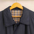 アクアスキュータム AQUASCUTUM 70-80S 英国製 ステンカラーコート 裏地チェック メンズ
