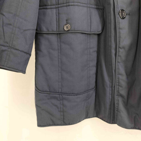アクアスキュータム AQUASCUTUM 70-80S 英国製 ステンカラーコート 裏地チェック メンズ