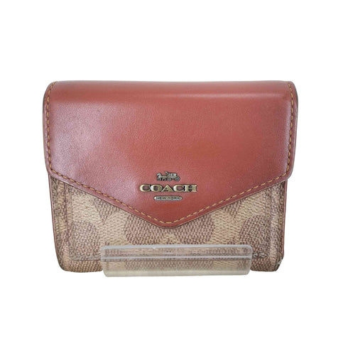 コーチ COACH シグネチャーロゴ レザー三つ折り財布 レディース