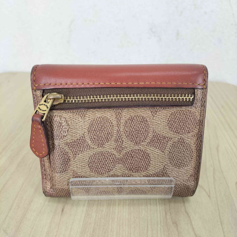 コーチ COACH シグネチャーロゴ レザー三つ折り財布 レディース