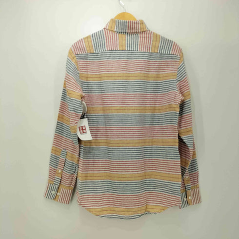 エルエルビーン L.L.Bean レギュラーカラー マルチボーダー リネン L/S シャツ メンズ import:M