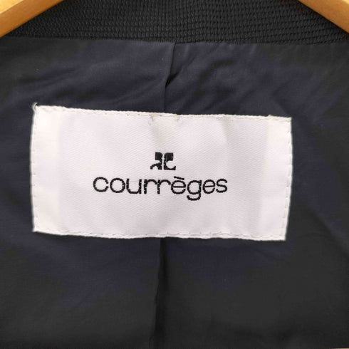 クレージュ courreges ギャザーデザイン シングル 2B テーラードジャケット レディース 40