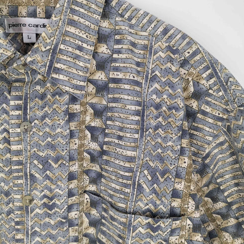 ピエールカルダン pierre cardin 総柄 半袖シャツ メンズ import:L