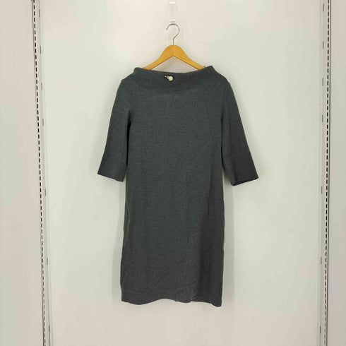 madify ブローチ付き モックネック ウールニット ワンピース elegance レディース 42