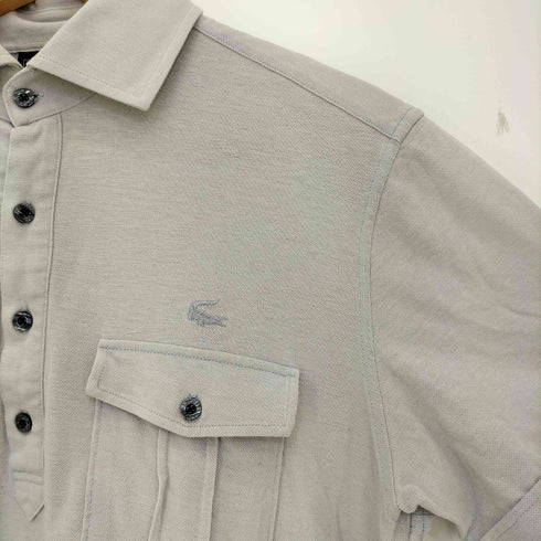 ラコステ LACOSTE ロゴ刺繍 鹿の子 コットン ダブルポケット ポロシャツ メンズ JPN:3