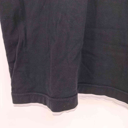 バーバリーブラックレーベル BURBERRY BLACK LABEL ロゴ刺繍 コットン ボーダーレイヤード ポロシャツ メンズ JPN:3